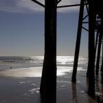 Pier support and wet sand