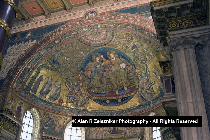 Santa Maria Maggiore Apse Mosaic - Mary and Christ