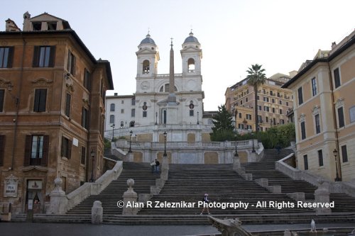 Rome Italy Spanish Steps Quiet Morning