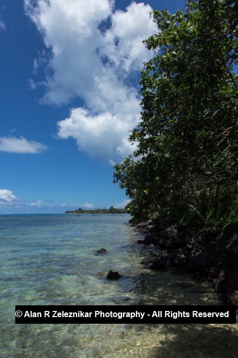 Shoreline near Atiha, Moorea, French Polynesia