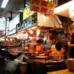 Shihlin Night Market Street scene; Cooking