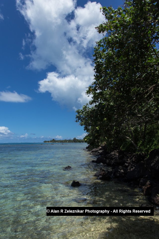 Shoreline near Atiha, Moorea, French Polynesia
