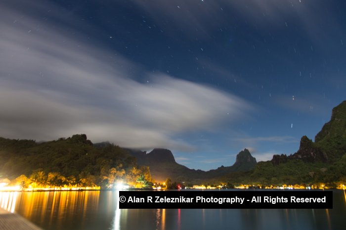 5 minute exposure; Cook's Bay, Moorea, French Polynesia