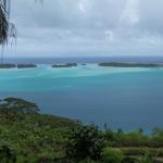 Looking north over the Bora Bora lagoon
