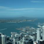 View of the harbor from Auckland's Sky Tower