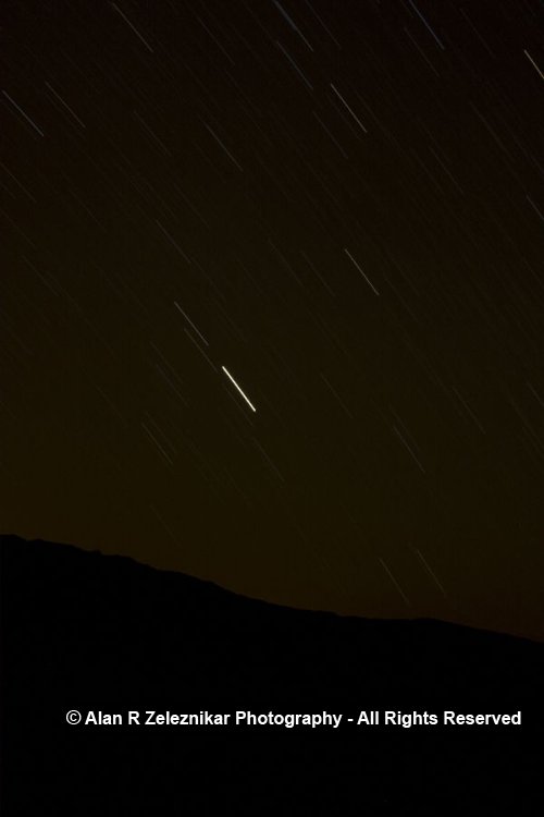 Death Valley Night Sky Long Exposure with Stars