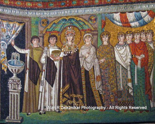 Italy Ravenna San Vitale Theodora Mosaic