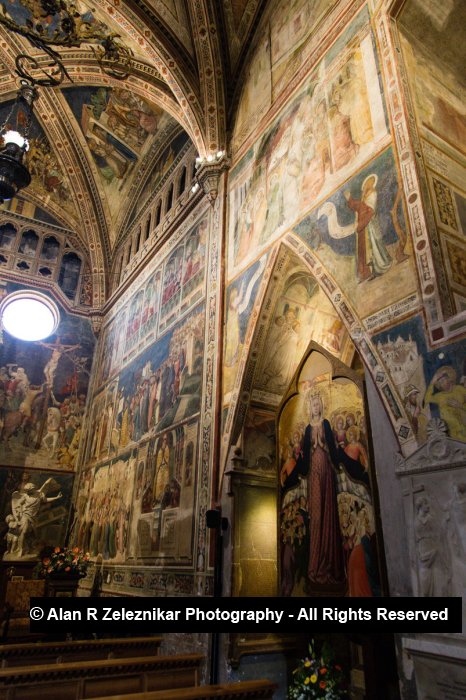 Right wall of San Brizio Chapel Frescoes