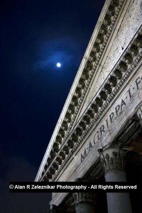 Pantheon Lintel with Full Moon