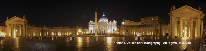 Rome Italy St Peter in the Vatican Panorama