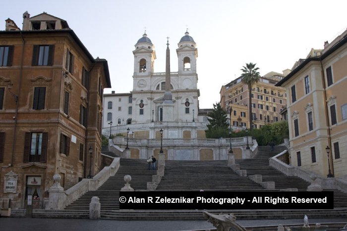 Rome Italy Spanish Steps Quiet Morning