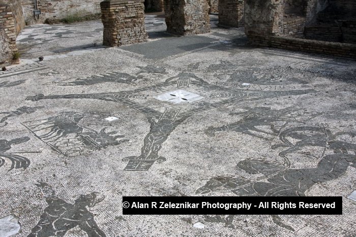 Italy Ostia Antica Bath Floor Mosaic 1