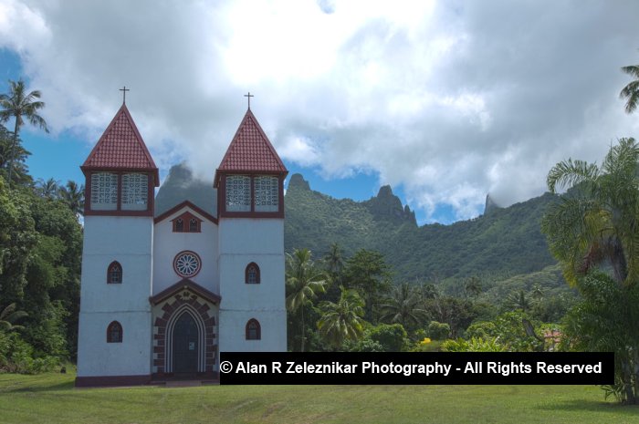 Church in Haapiti, Moorea, French Polynesia