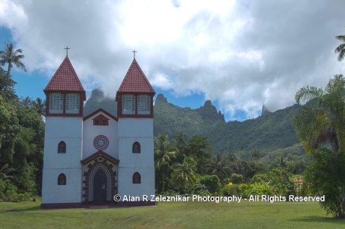 Church in Haapiti, Moorea, French Polynesia