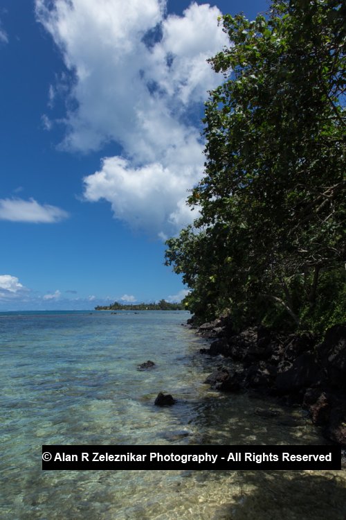 Shoreline near Atiha, Moorea, French Polynesia