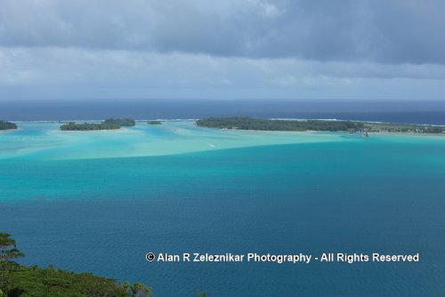 Bora Bora lagoon looking southwest