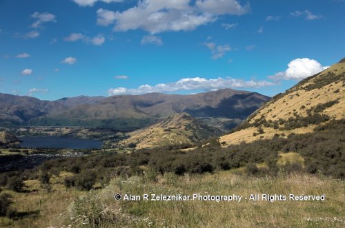 Rolling hills and grassland on New Zealand's South Island