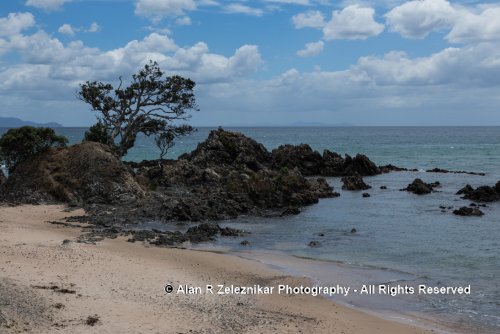 A beach at Kauotunu, New Zealand